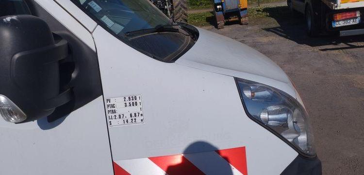 RENAULT MASTER 3 L2H2 F3500 2,3DCI 16 FAP 125 CV AVEC NACELLE TIME ET32LE – 695 HEURES BLANC CV-472-XS
