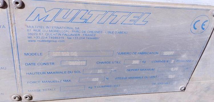 IVECO 35S11 AVEC NACELLE MULTITEL MT202 DS 20M – DIESEL – 4640 HEURES – 90129 KMS ROUGE CW-116-FK