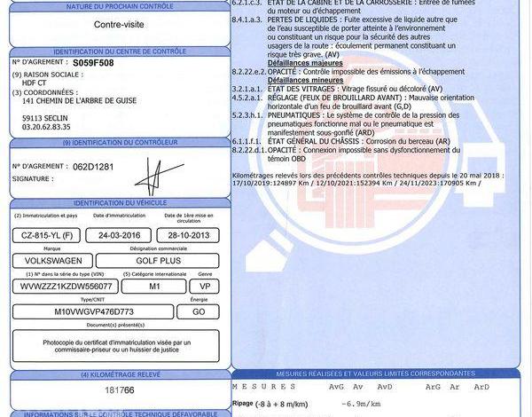 VOLKSWAGEN GOLF PLUS 1,6 TDI 105 BLUE MOTION CFT LINE NOIR CZ-815-YL