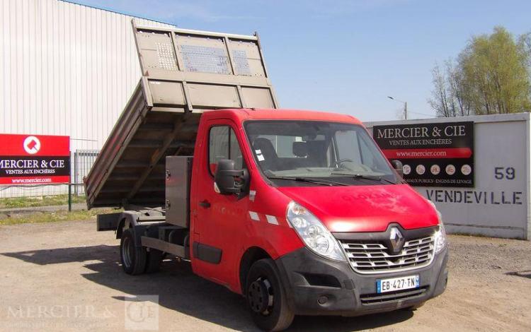 RENAULT MASTER 3 PHASE 2 PROPULSION 2,3 DCI 16V ENERGY 135 CV BENNE AVEC COFFRE ACIER ROUGE EB-427-TN