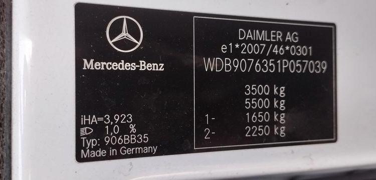MERCEDES SPRINTER 3 – 314 2,2 CDI BLUETEC 16 V TURBO FOURGON BLANC FG-741-VF