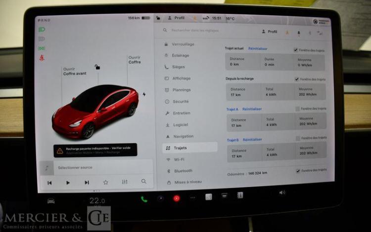 TESLA MODEL 3 350 208PPM 65KWH GRANDE-AUTONOMIE 4WD DUAL-MOTOR ROUGE FS-266-VR