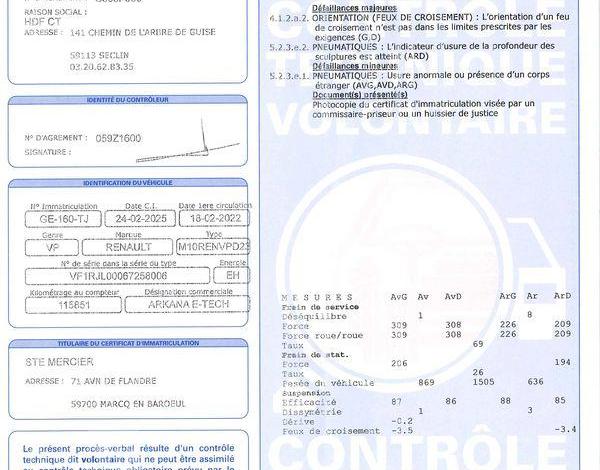 RENAULT ARKANA 1.6 E-TECH 145H 95 HYBRID 1.2KWH BUSINESS BVA NOIR GE-160-TJ