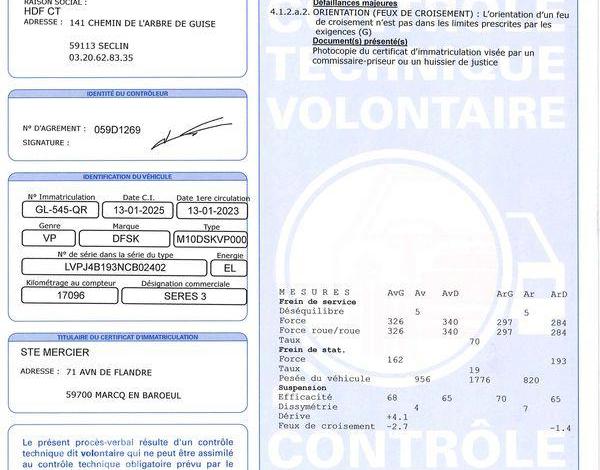 SERES 3 ELECTRIC 165 84PPM 53,6 KWH LUXURY BAV BLEU GL-545-QR