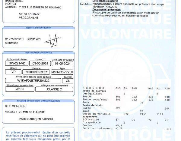 MERCEDES CLASSE C300 de PHEV AMG LINE BVA NOIRE GW-221-VD