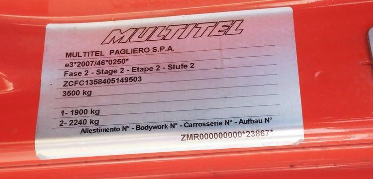 MULTITEL DAILY AVEC NACELLE MULTITEL MX170 16M – DIESEL – 2124 HEURES – 41260 KMS ROUGE EL-198-NQ