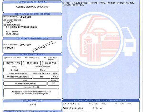 RENAULT CLIO V STE BLUE DCI 1.5 BUSINESS BLANC FS-726-LR