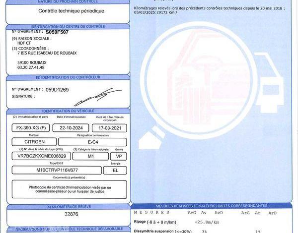 CITROEN E-C4 135 77PPM 50KWH AUTONOMIE-STANDARD FEEL PACK BLANC FX-390-XG