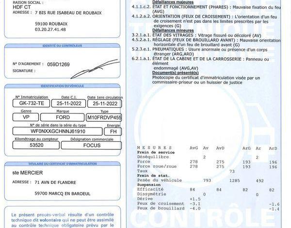 FORD FOCUS 4 125H STL STYLE GRIS GK-732-TE