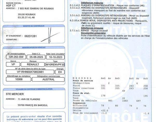 RENAULT AUSTRAL ICONIC ESPRIT ALPINE FULL HYBRID BLANC GR-262-SW