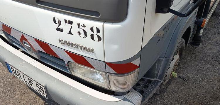 NISSAN CABSTAR-E 2,8T3,0TD 106CV AVEC NACELLE MULTITEL 160 ALU DS – 18 METRES – DIESEL BLANC 846CJF59
