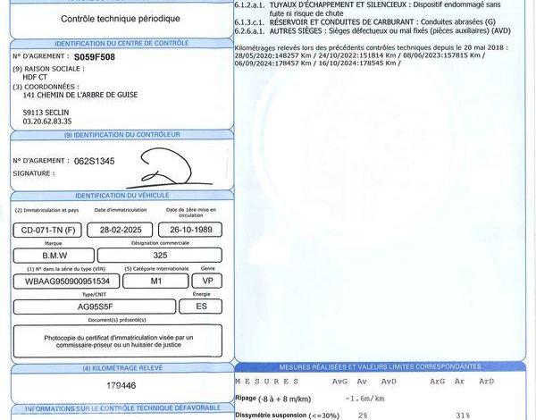 BMW 325 IX TOURING GRIS CD-071-TN
