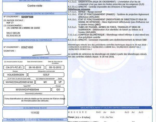 VOLKSWAGEN GOLF VII TDI 105 CH TREND LINE 5 PTS GRIS CN-371-PZ