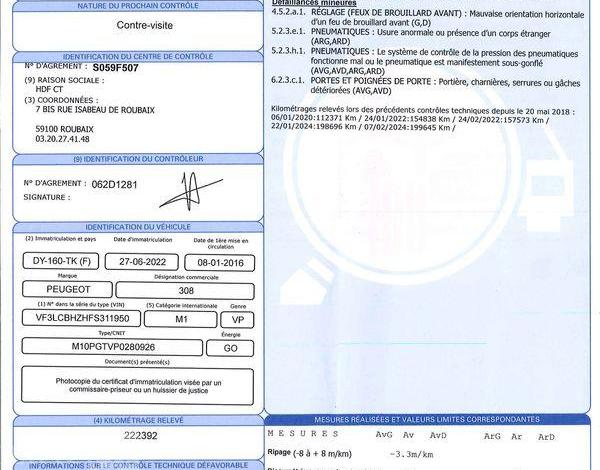 PEUGEOT 308 SW 120CH ACTIVE BUSINESS GRIS DY-160-TK