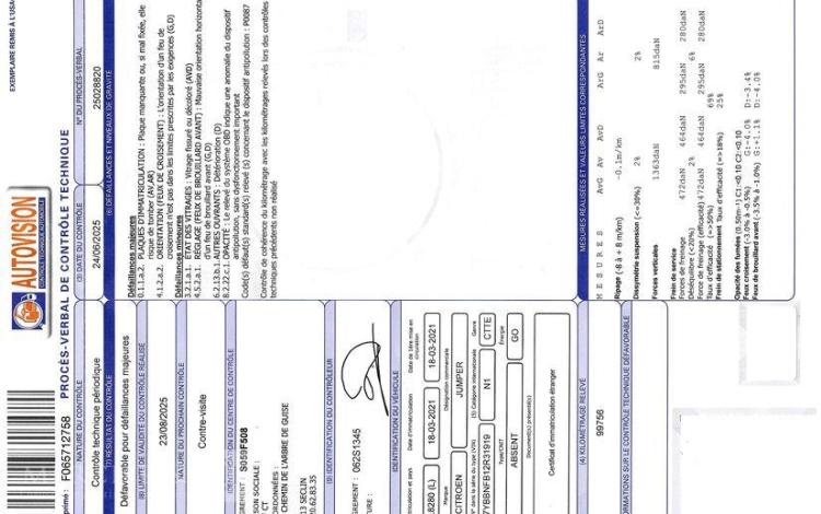 CITROEN JUMPER 33 L2H2 2,2 BLUEHDI140 S&S CLUB – DIESEL – 99736 KMS – ANNEE 2021 BLANC EL8280