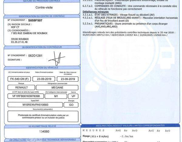 RENAULT MEGANE 1.5 BLUE DCI 115 BUSINESS EDC BLEU FK-540-GN