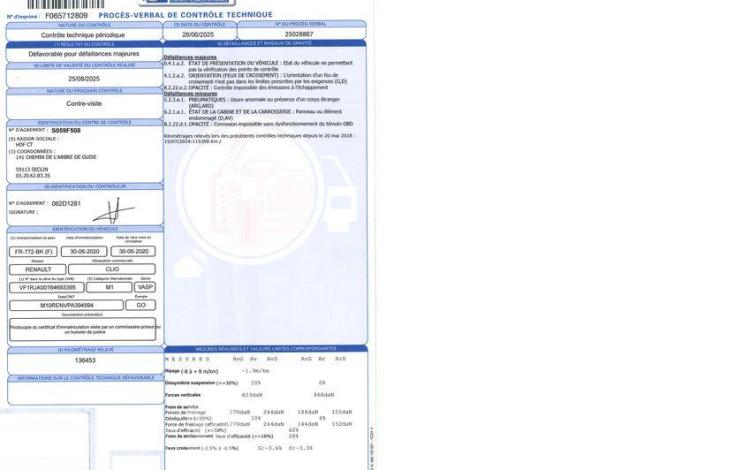 RENAULT CLIO V SOCIETE 1.5 BLUEDCI 85 AIR NAVI BLANC FR-772-BK
