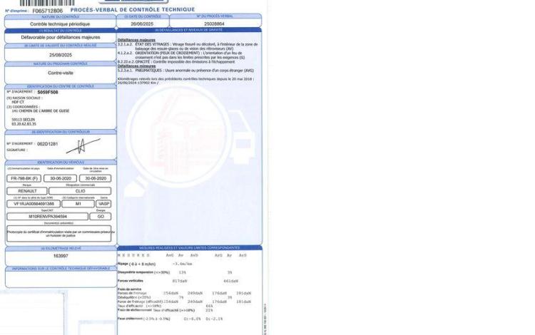 RENAULT CLIO V SOCIETE 1.5 BLUEDCI 85 AIR NAVI BLANC FR-798-BK