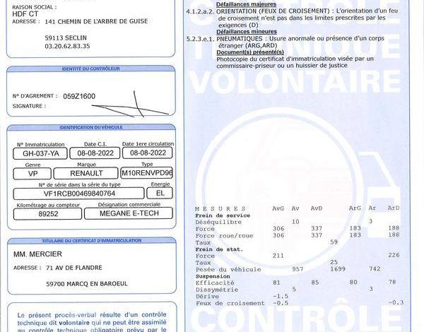 RENAULT MEGANE E-TECH EQUILIBRE EV60 220CH OPTIMUM GRIS GH-037-YA