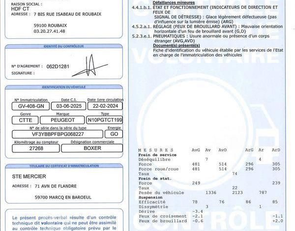 PEUGEOT BOXER L2H2 33 BLANC GV-408-GN