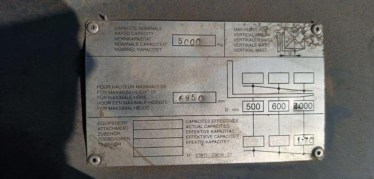 TOYOTA CHARIOT ELEVATEUR FRONTAL 52-6FG45@1030 – GAZ – CAPACITE NOMINALE 5 T – 2510 H  10330