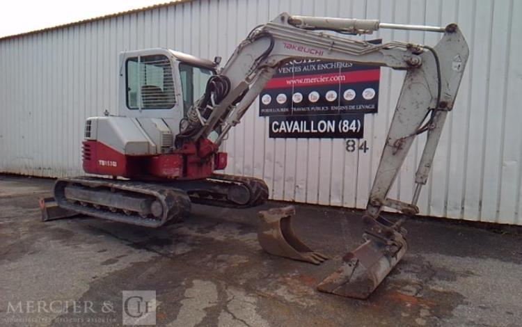 TAKEUCHI MINI PELLE AVEC DEPORT PIED DE FLECHE TB153FR 5.7T 7189H AN2012 GRIS 301412