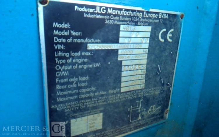 JLG CHARIOT TELESCOPIQUE 4013 DIESEL 13M – 4T- 5950H  – AN2005 BLEU 6642