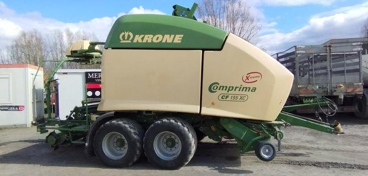 KRONE COMBINE PRESSE ENRUBANNEUSE COMPRIMA CF 155 XC-XTREME- 2 ESSIEUX – PTAC 9 T  76897