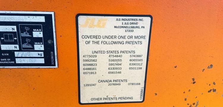 JLG NACELLE ARTICULEE 510AJ DIESEL 16M – HORAMETRE 5596 HEURES – AN 2007  7726