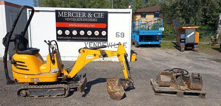 JCB MICROPELLE SUR CHENILLES 8010 CTS – DIESEL – 1 TONNE – 895 HEURES – ANNEE 2018  8010LTS
