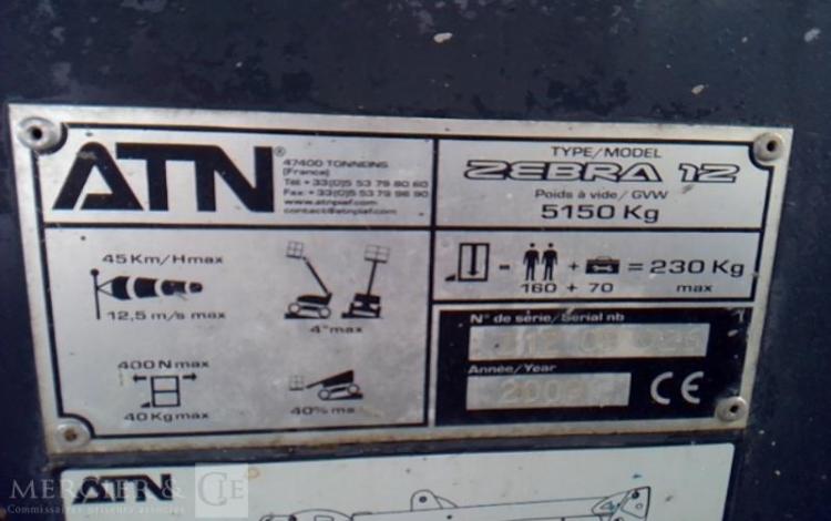 ATN NACELLE ARTICULEE DIESEL 12M – 3356H -AN2009 BLEU 9901