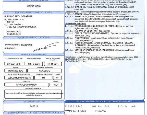 MERCEDES CLASSE C 2.2 180 CDI 120 AVANTGARDE BVA GRIS BX-922-TZ