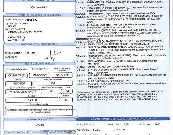 PEUGEOT 306 1.8 100ch BLEU CK-847-TT