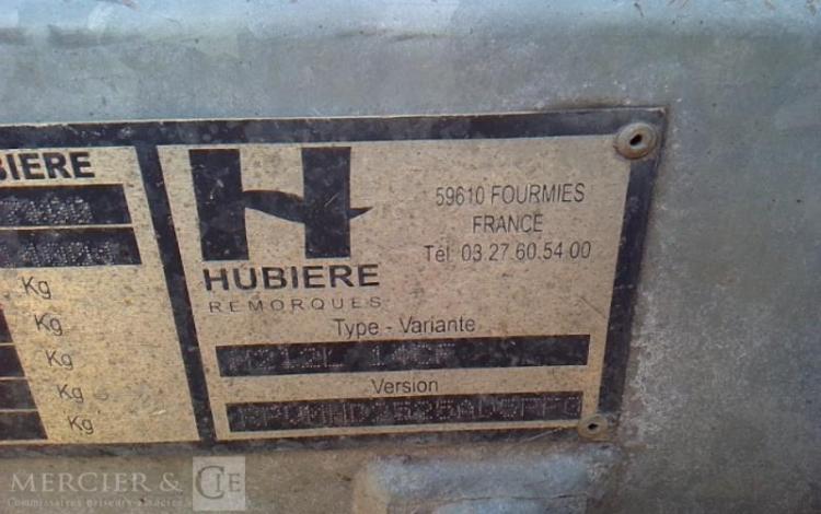 HUBIERE REMORQUE PORTE VOITURE 2 ESSIEUX PTAC 2.5T CU 1.675T ALU DF-447-PS