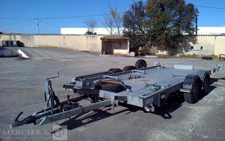 HUBIERE REMORQUE PORTE VOITURE 2 ESSIEUX PTAC 2.5T CU 1.675T ALU DF-447-PS