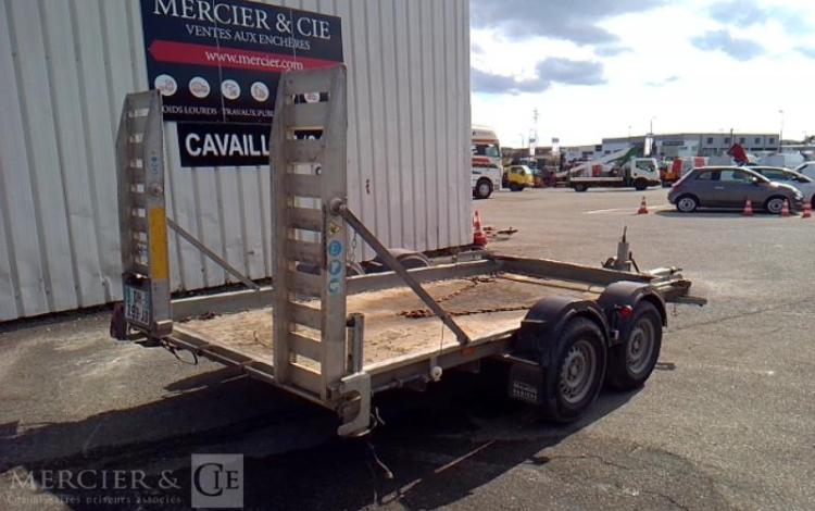 HUBIERE REMORQUE PORTE ENGIN – 2 ESSIEUX PTAC 3.5T CU 2.680T ALU DH-799-JD