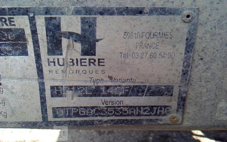 HUBIERE REMORQUE PORTE ENGIN – 2 ESSIEUX PTAC 3.5T CU 2.680T ALU DH-799-JD