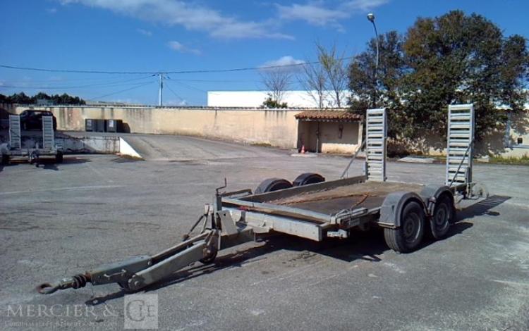 HUBIERE REMORQUE PORTE ENGIN – 2 ESSIEUX PTAC 3.5T CU 2.680T ALU DH-799-JD