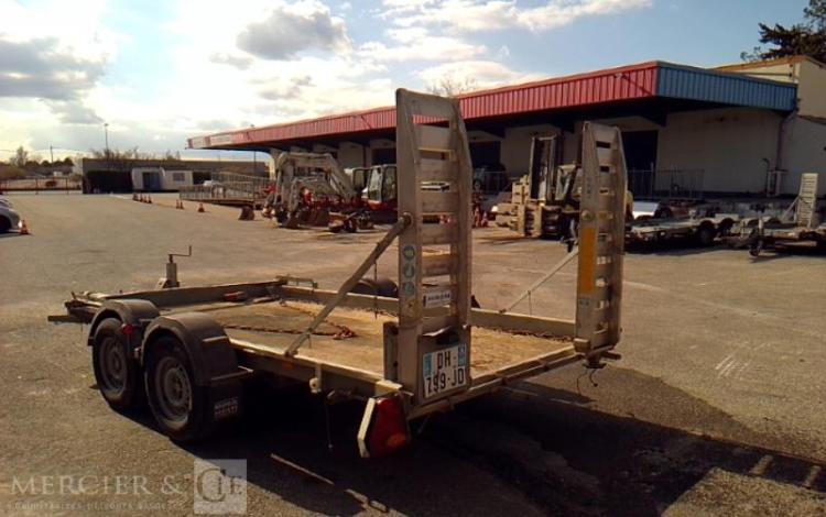 HUBIERE REMORQUE PORTE ENGIN – 2 ESSIEUX PTAC 3.5T CU 2.680T ALU DH-799-JD