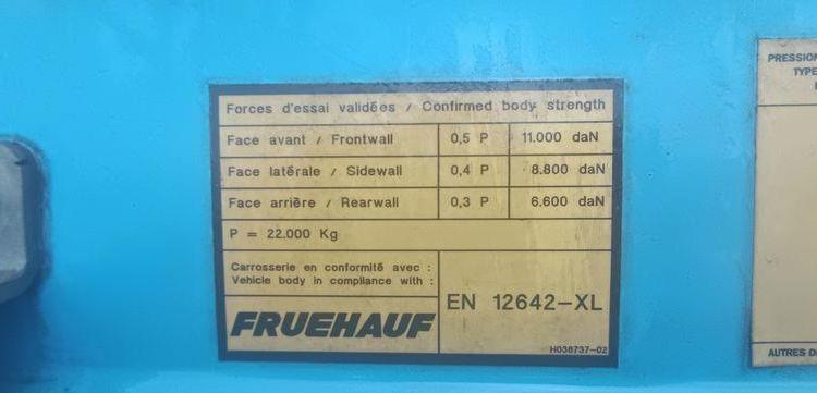 FRUEHAUF SEMI REMORQUE CITY – 1 ESSIEU – PTAC 27 TONNES – ANNEE 2014  DH-930-KC