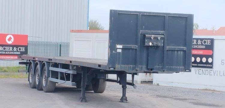 SRT SEMI REMORQUE PLATEAU SRD3 38C – 3 ESSIEUX PTAC 34 TONNES – 22762 KMS – AN 2004  DS-219-TL