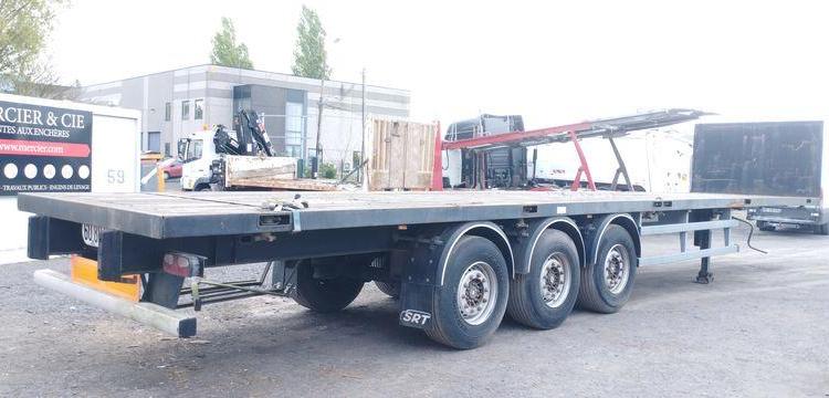 SRT SEMI REMORQUE PLATEAU SRD3 38C – 3 ESSIEUX PTAC 34 TONNES – 22762 KMS – AN 2004  DS-219-TL