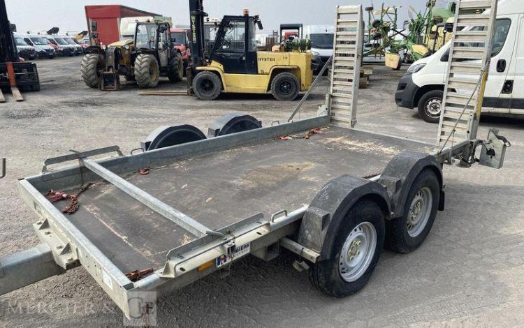 HUBIERE REMORQUE H212L-14CF PORTE ENGIN 2 ESSIEUX – PTAC 3,5T – CU 2,75 T – ANNEE 2016  DZ-250-ZE