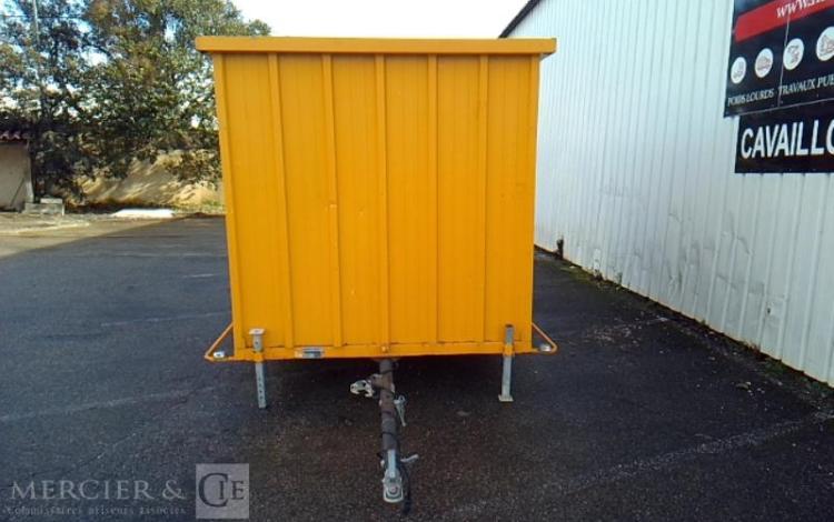 CNSE ROULOTTE DE CHANTIER 1 ESSIEU PTAC 750KG JAUNE EA-953-NY