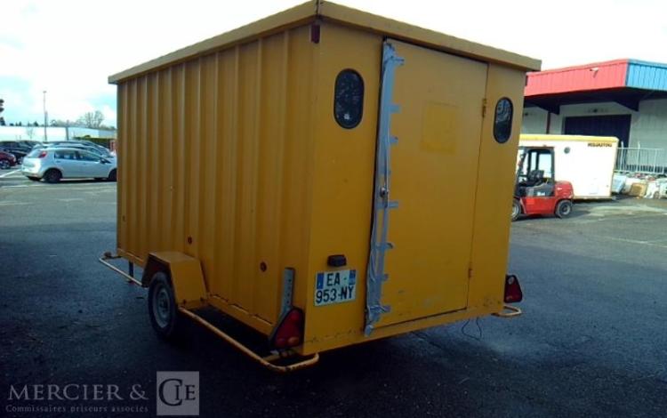 CNSE ROULOTTE DE CHANTIER 1 ESSIEU PTAC 750KG JAUNE EA-953-NY
