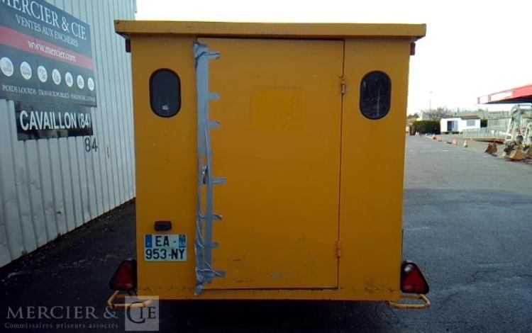 CNSE ROULOTTE DE CHANTIER 1 ESSIEU PTAC 750KG JAUNE EA-953-NY