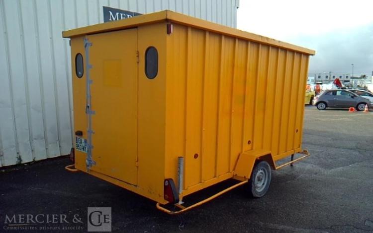 CNSE ROULOTTE DE CHANTIER 1 ESSIEU PTAC 750KG JAUNE EA-953-NY