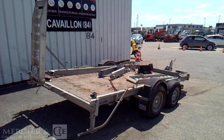 HUBIERE REMORQUE PORTE ENGIN 2 ESSIEUX PTAC 3.5T ALU EJ-752-BG