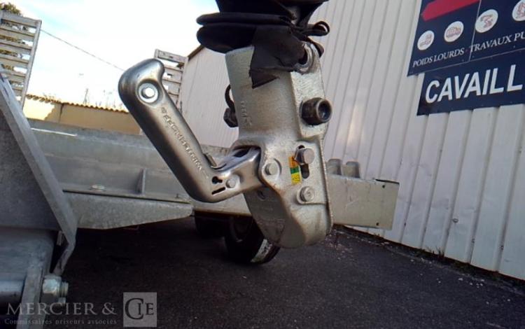 HUBIERE REMORQUE PORTE ENGIN – 2 ESSIEUX – PTAC 3,5T – CU 2.680T ALU EV-155-CS