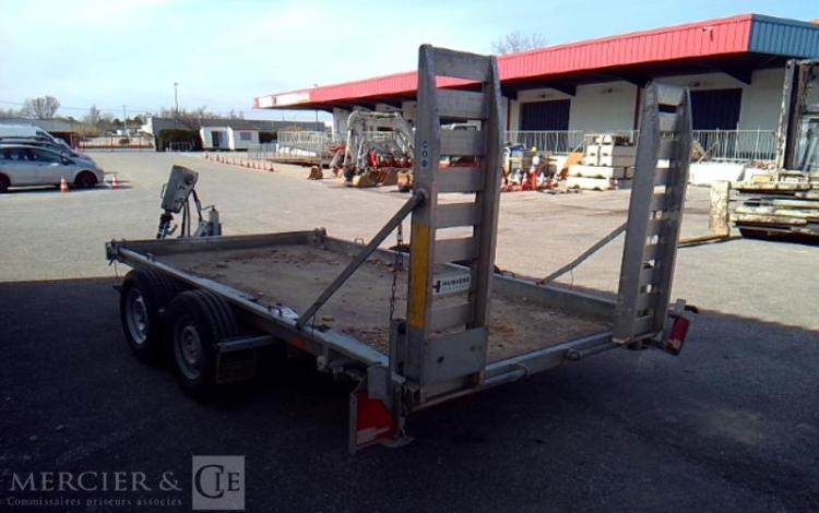 HUBIERE REMORQUE PORTE ENGIN – 2 ESSIEUX – PTAC 3,5T – CU 2.680T ALU EV-155-CS